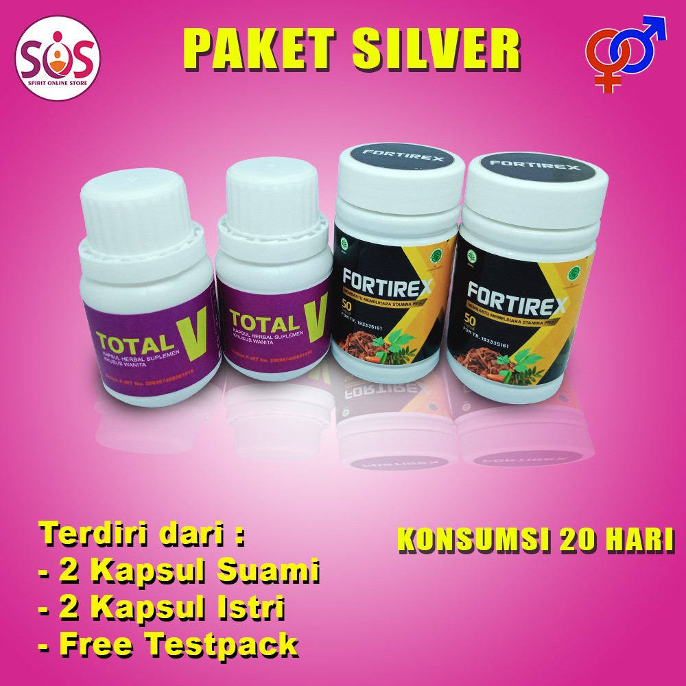 Paket Promil SILVER | Penyubur Kandungan Suami Istri Fortirex Total V