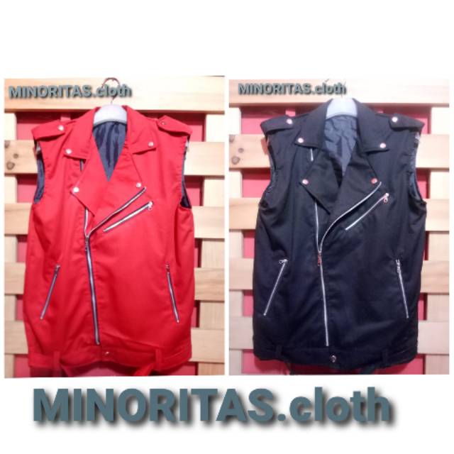 ROMPI MERAH HITAM | ROMPI WEARPACK DOUBLE KERAH ROCK'n ROLL PUNK