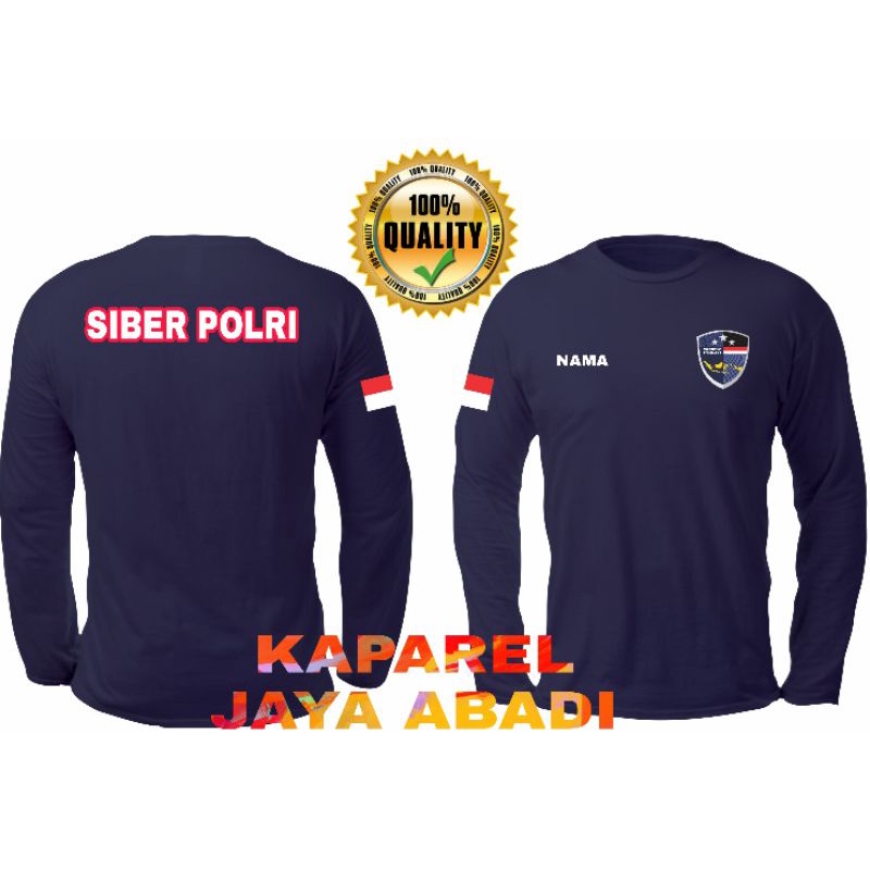 Kaos Siber Polri/Baju Siber Polri/Atasan Pria Wanita Siber Polri Lengan Panjang Logo Siber Polri