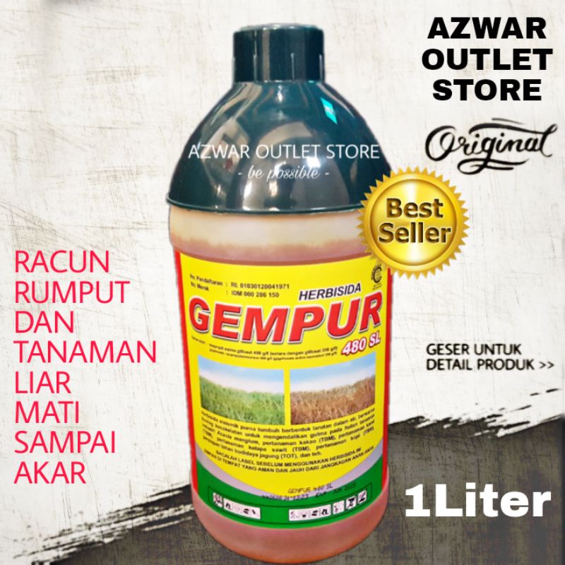 RACUN RUMPUT DAN TANAMAN LIAR | HERBISIDA SISTEMIK GEMPUR 480SL isopropilamina glifosat