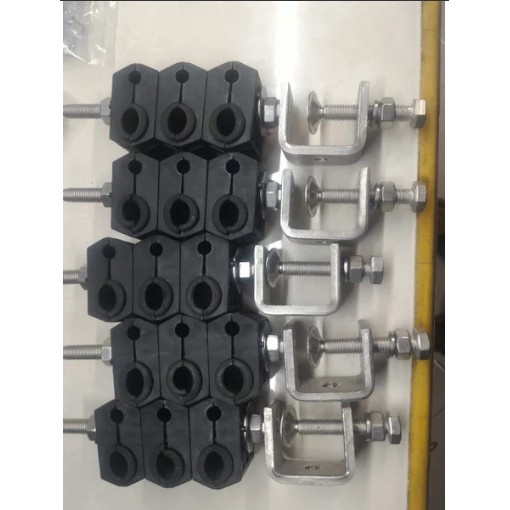 Cuci Gudang --KLEM KABEL 4/8,RG8,RG58,KABEL LAN,LISTRIK,ISI 6,PEGANGAN BESI GALVANIS/CLAMP CABLE