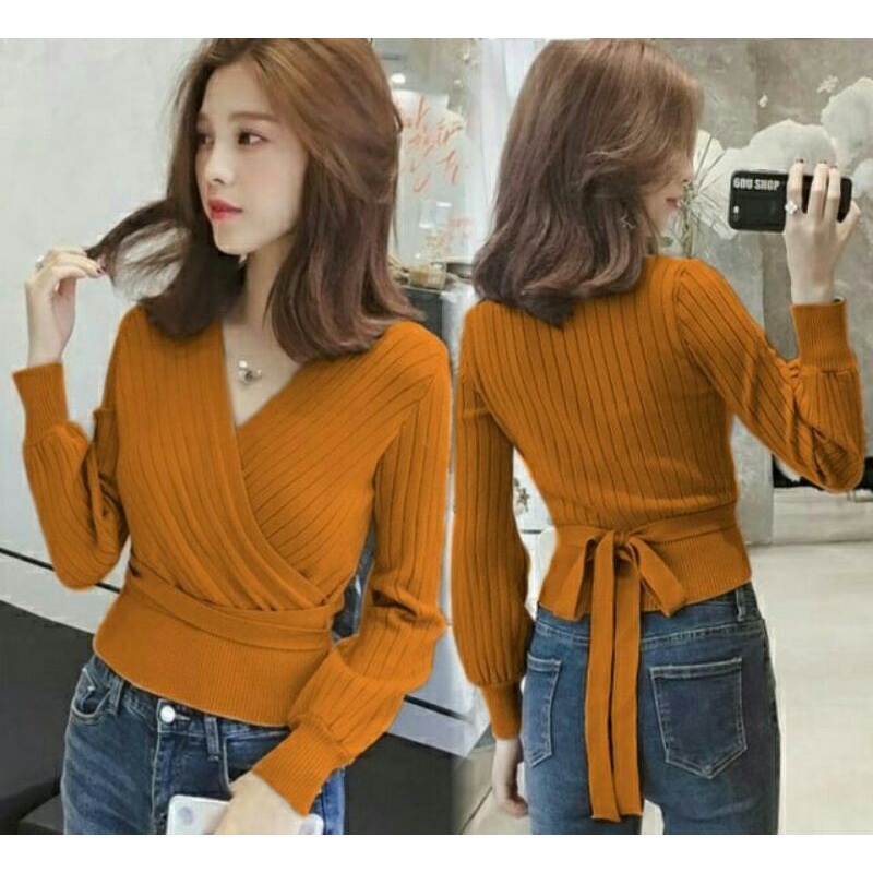 KIMONO PJ ALENA Pakaian wanita Blouse cewek atasan wanita baju wanjta baju rajut pakaian rajut