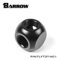 BARROW TLFT3T-A01 G1/4&quot; Thread 3-Way Block Splitter Fitting - Black