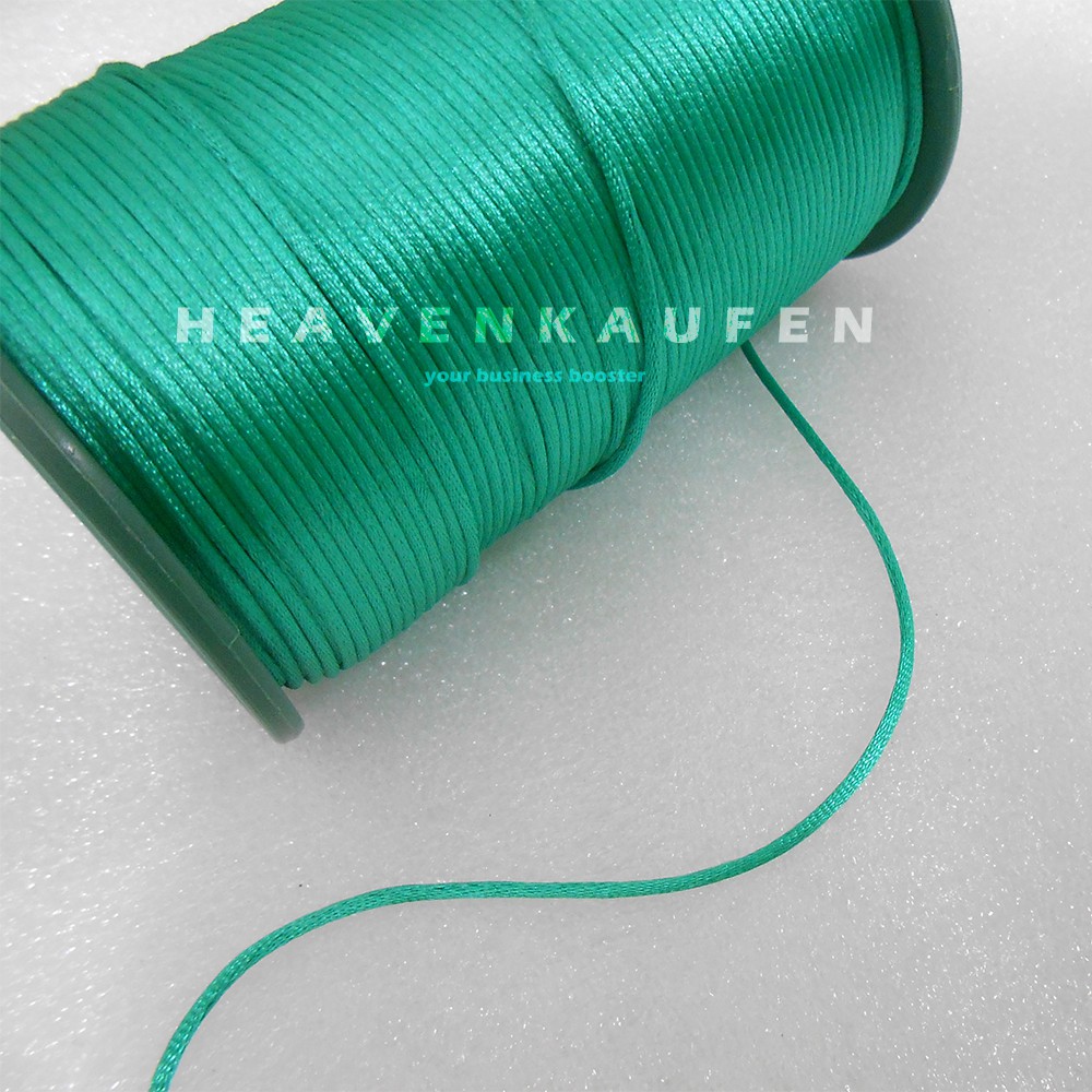 Tali Cina / Tali Satin Cina 2 mm Warna Hijau Tosca Murah Per Meter