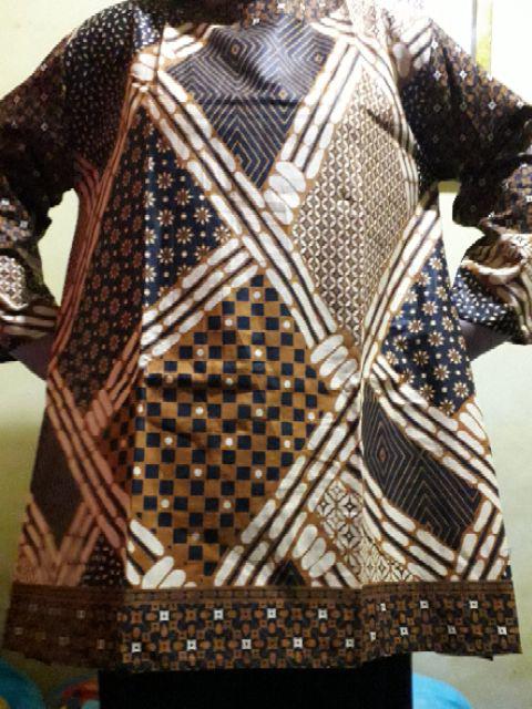 Tunic Aserehe Mataram Brownies Jumbo Tunik Batik Cantik Modern Big Size Seragam Batik Kantor Kerja