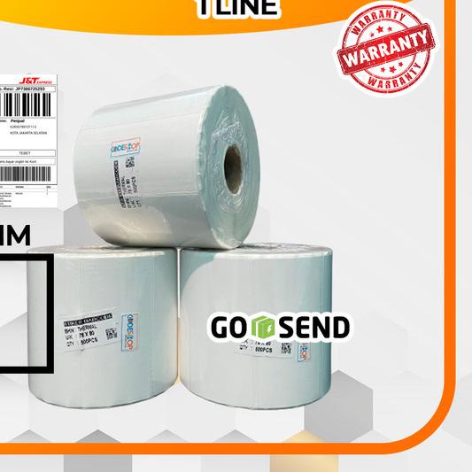 

❅ KERTAS STICKER LABEL PRINTER BARE 78 X 80 MM - 1 LINE - THERMAL ♧