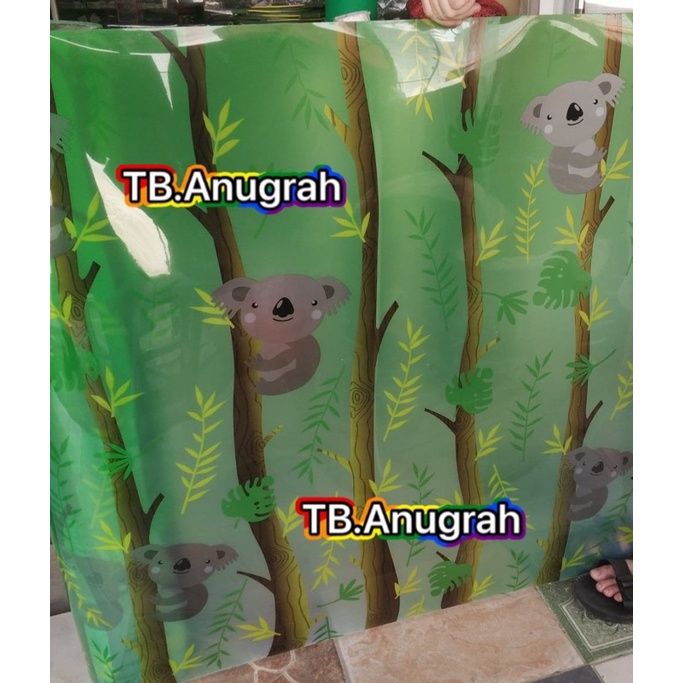 Fiber Pagar Plastik Penutup Pagar Motif Koala per 1 Meter Permeter Fiber plastik meteran