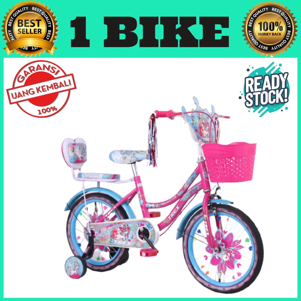 Sepeda Anak Perempuan MINI 16 TREX MERMICORN sepeda anak perempuan murah , sepeda anak roda 4