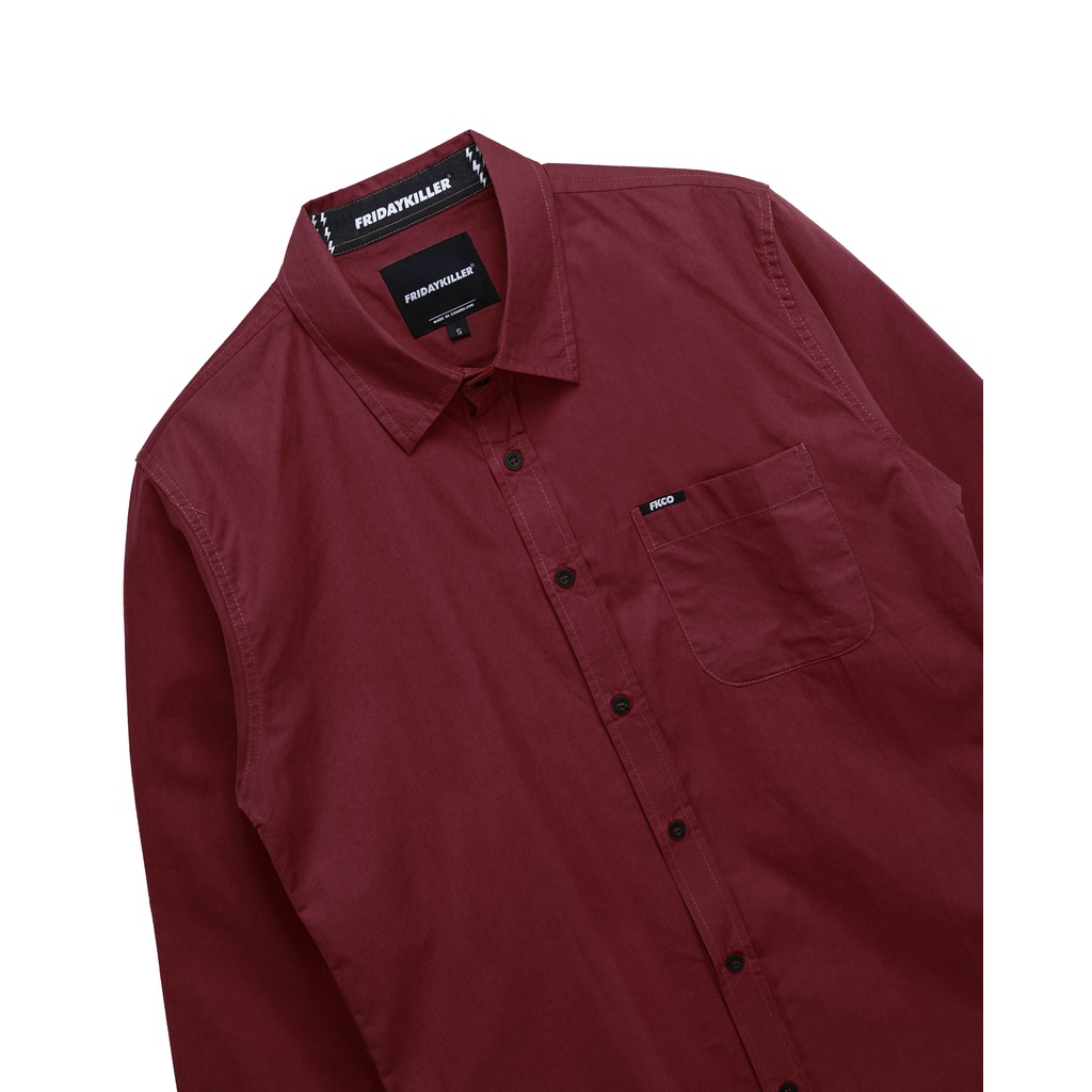 KEMEJA LENGAN PANJANG FRIDAY KILLER | TRUSS MAROON LONGSLEEVE