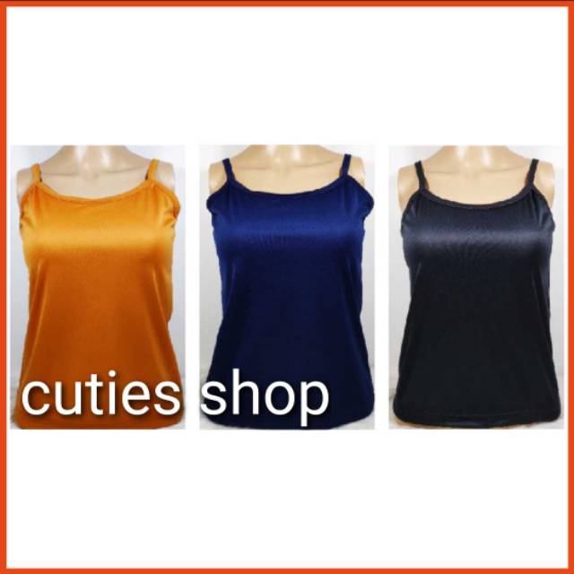 TANK TOP wanita - polos- warna natural - tali kecil