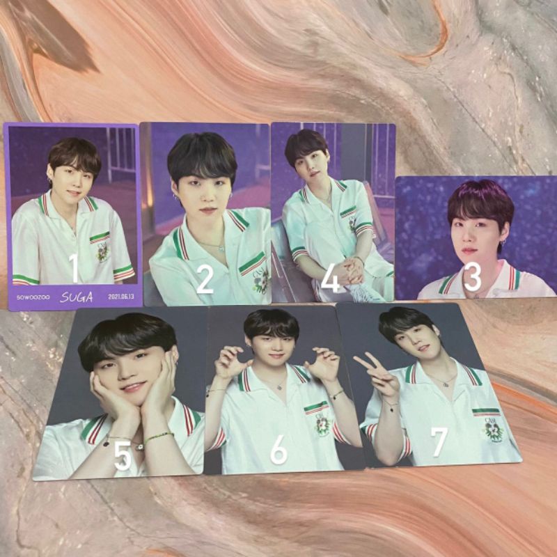 BTS Sowoozoo MPC Mini Photocard PC Official SUGA Yoongi Chibi Maung Message Special SPC