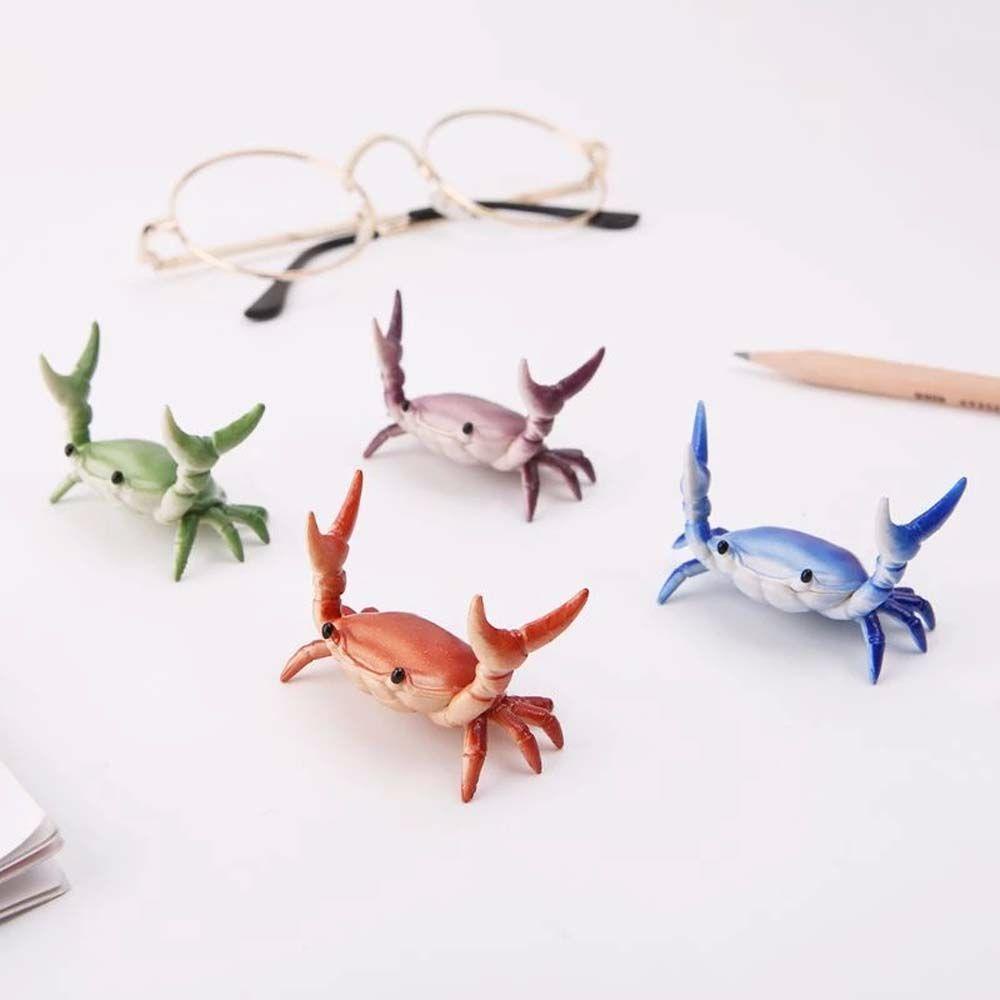 Lanfy Crab Pen Holder Dekorasi Rumah Jepang Lucu Bracket Pen Holder Ornamen Rak Penyimpanan Alat Tulis