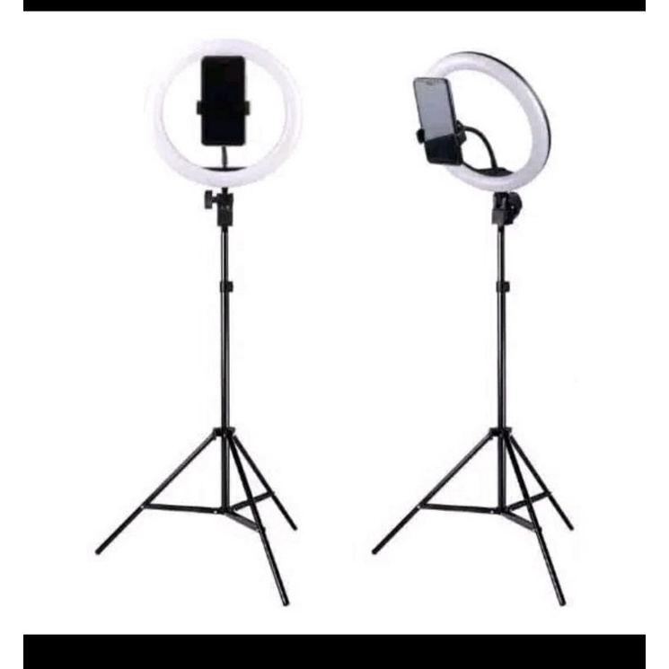 RING LIGHT 26CM + TRIPOD 2.1M - LAMPU MAKEUP - LAMPU SELFIE - LAMPU VLOG