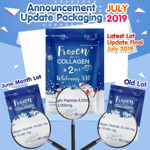 Frozen Collagen original / pemutih badan / kapsul pemutih / pemutih aman / pemutih bpom / halal