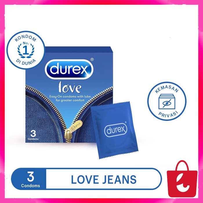 ✅ Privasi Terjamin 100% Kondom Durex Love Isi 3 Pcs Alat kontrasepsi | kondom untuk pria Aroma Romantis Untuk KB