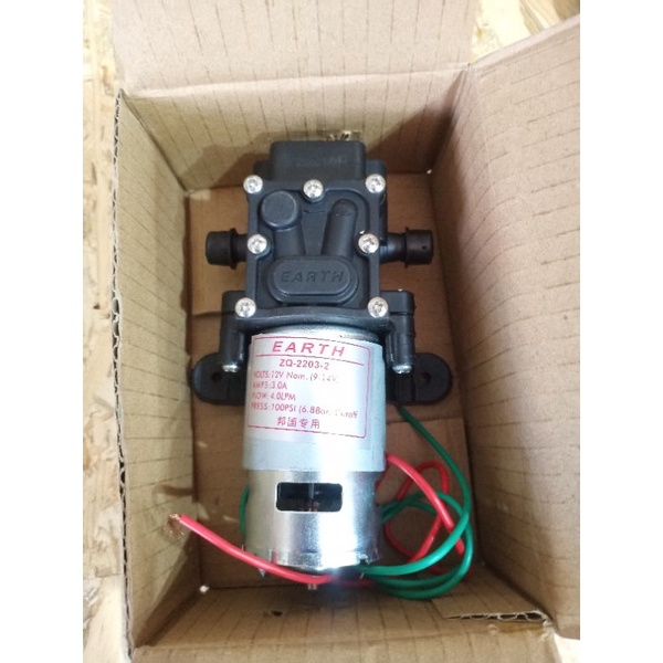 Dinamo pompa dispenser 12v Nom. (9-14) AMPS 3.0 A FLOW 4.0 LPM. PRESS 100PSI (6.8Bar)