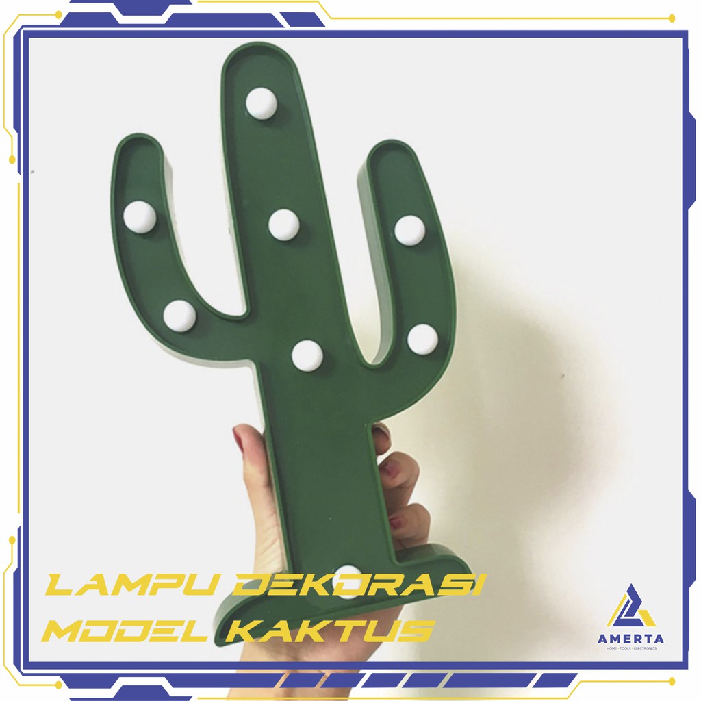 Lampu Dekorasi Marquee Light LED - Model Flamingo &amp; Cactus