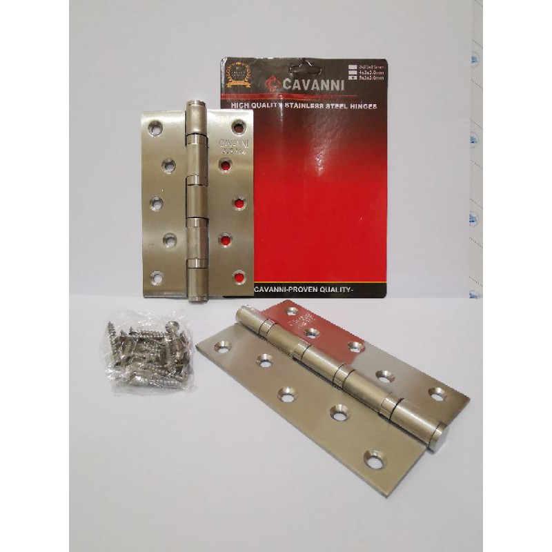 Engsel pintu 5" inchi lobang 5 CAVANNI SUS 304 STAINLESS STELL TEBAL 3 MM x 5" x 3" engsel 5 inchi