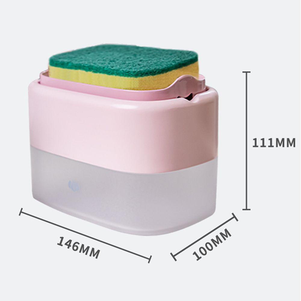 Populer Soap Pump Dispenser Wadah Cuci Piring Portable Double Layer Manual Tekan Cairan Pembersih Kotak