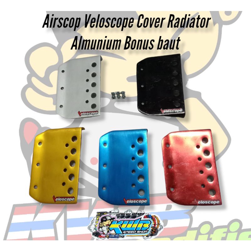 Scop airscop veloscope Kotak cover radiator vario pcx adv nmax aerox lexi almunium bonus baut