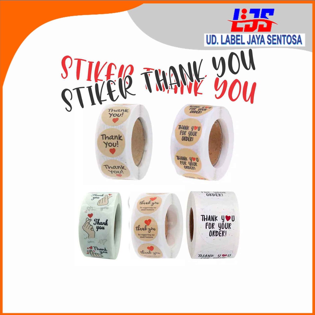 

[isi 100pcs]Thanks u Stiker Label Thank You Segel Stiker Tanks Label Jaya