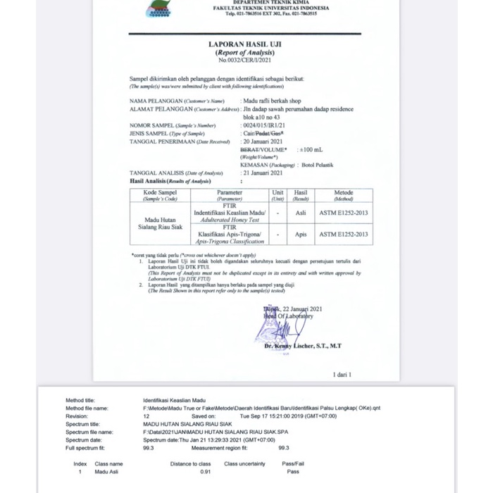 

d201nhd Madu (Murni) Hutan Sialang Riau Netto 1Kg Ds201Fs
