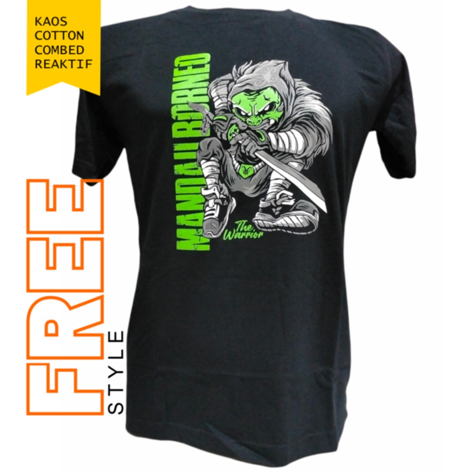 KAOS PRIA MANDAU ASLI DAYAK KALIMANTAN