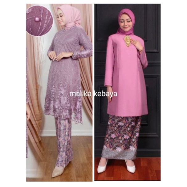 TUNIK KEBAYA MODERN ATASAN - baju kurung malaysia fashion muslim 2022 -  KURUNG MELAYU DAN TUNIK TILE - ATASAN TUNIK TILE - KEBAYA BROKAT - KEBAYA KONDANGAN TERBARU - KEBAYA PESTA / KEBAYA WISUDA / KEBAYA PESTA / SETELAN KEBAYA TUNIK - TAFFETA