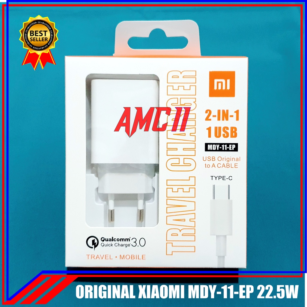 Charger Xiaomi Redmi 9T ORIGINAL 100% 22,5 Watt Fast Charging Type C