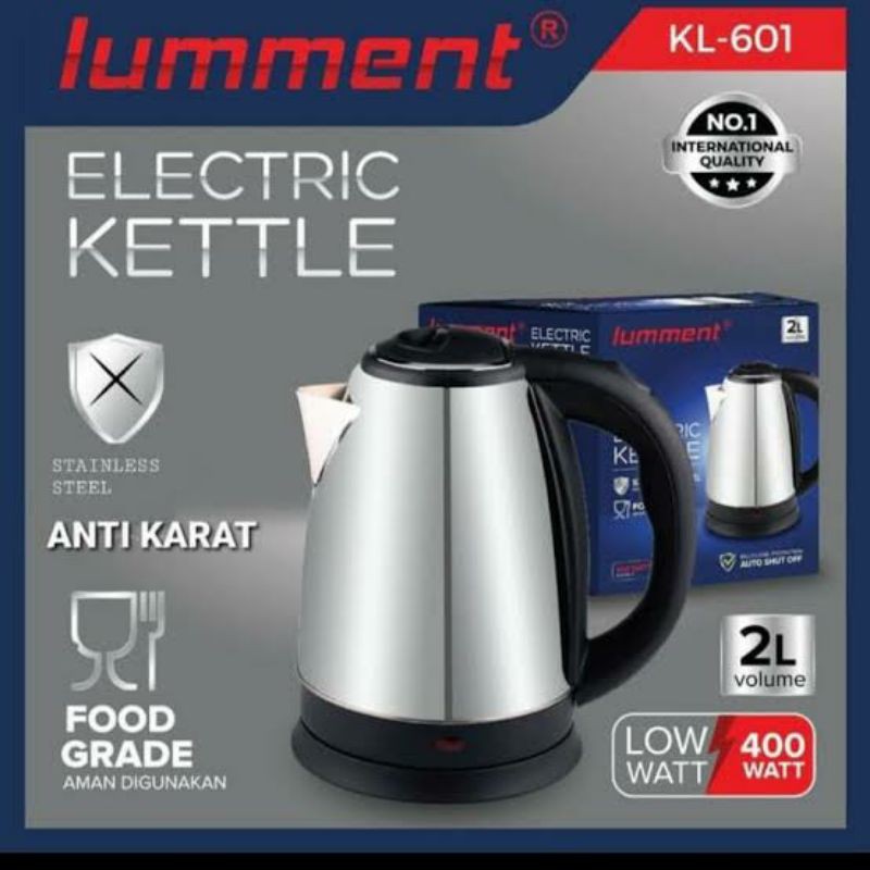 TEKO ELEKTRIK LUMMENT - ELECTRIC KETTLE OTOMATIS 2L ( KL - 601 )