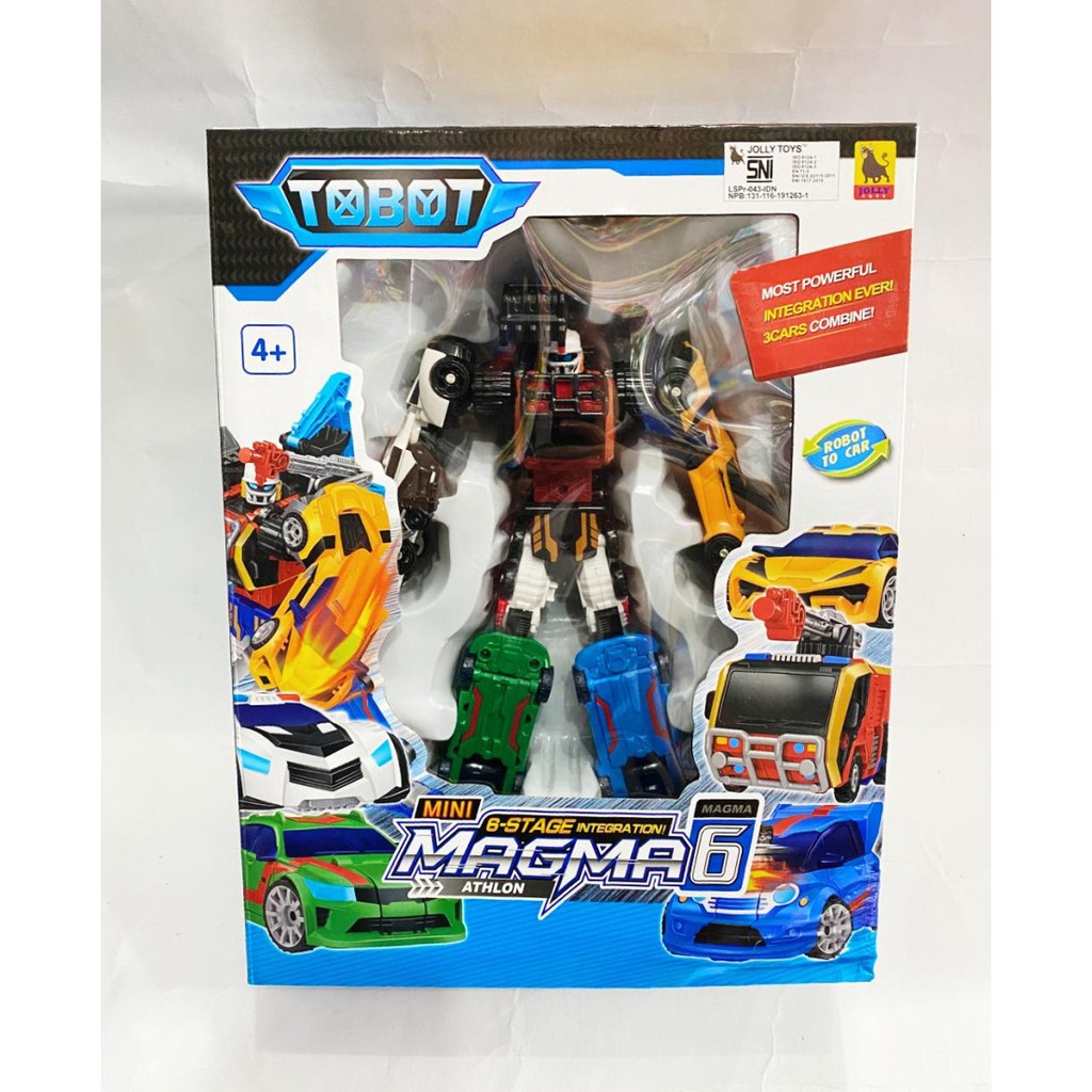 Mainan Anak Deformation Robot Tobot Athlon Magma 6 6in1 TB340