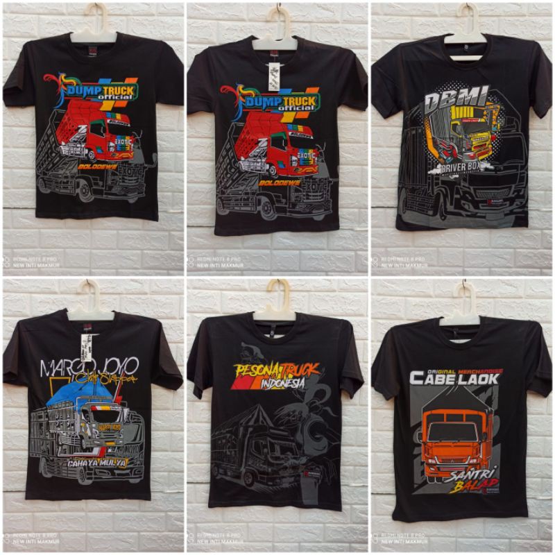 KAOS PRIA / KAOS TRUCK DRIVER MANIA / TRUCK LOVERS /CANTER MANIA TAWAKAL KATUN COMBED 30S DISTRO