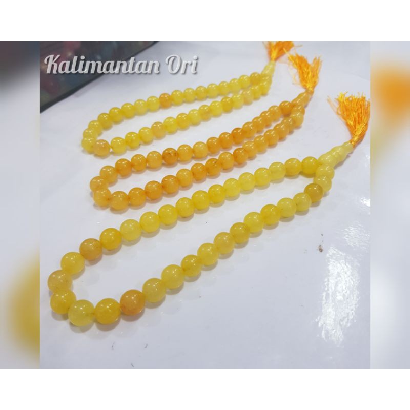 Tasbih 33 Batu Kuning Yakut 10 mm Import