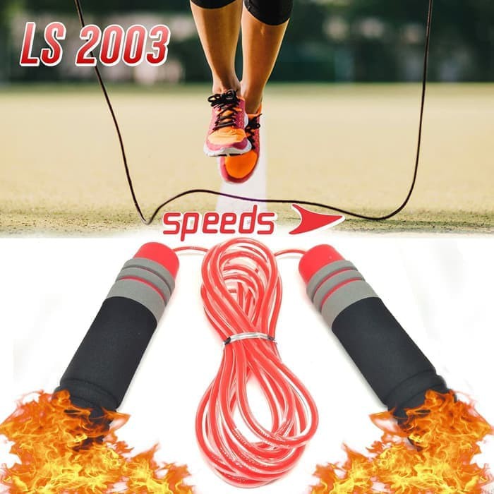 Tali Lompat Skipping Jump Rope Dewasa Wanita Dgn Pemberat Speeds 2003