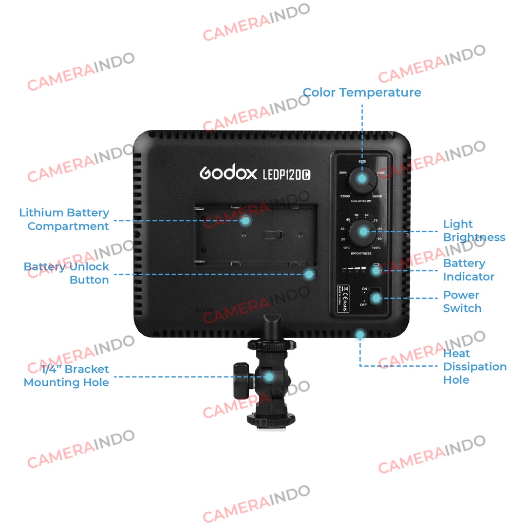 LED Godox P120c 120c Video Light portable kamera vlog