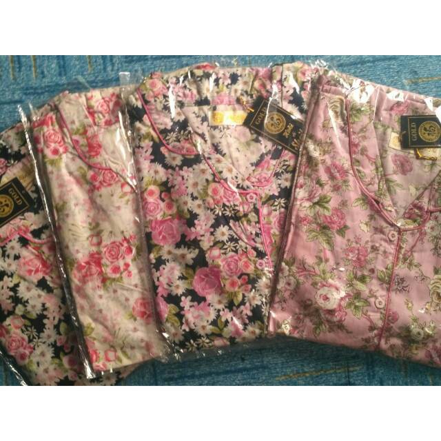 SALE GROSIR 4 Stel ] BAJU TIDUR WANITA#HOKI & SHEILA GOLD#PIYAMA 3/4#BABYDOLL DEWASA