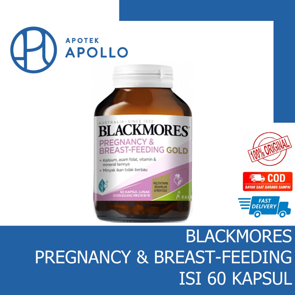 BLACKMORES PREGNANCY &amp; BREAST FEEDING GOLD ISI 60 KAPSUL BLACK MORES MULTIVITAMIN IBU HAMIL MENYUSUI BUMIL BUSUI