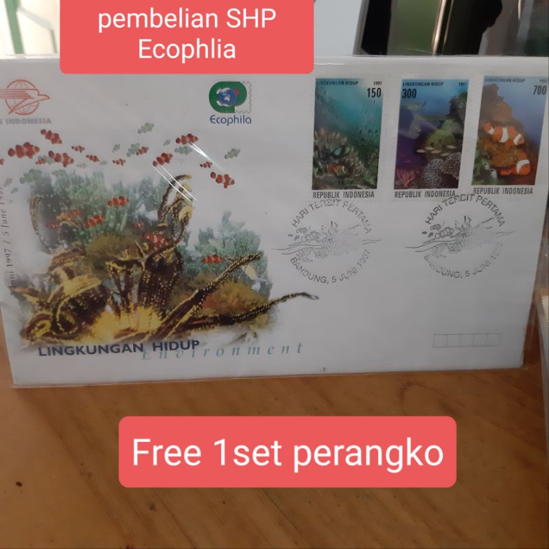 

SHP PERANGKO INDONESIA EDISI LINGKUNGAN HIDUP ECOPHILA 1997