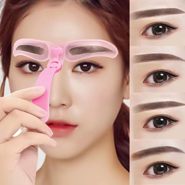 Cetakan Alis Eyebrow Template Dengan Gagang Pembuat Alis Instan