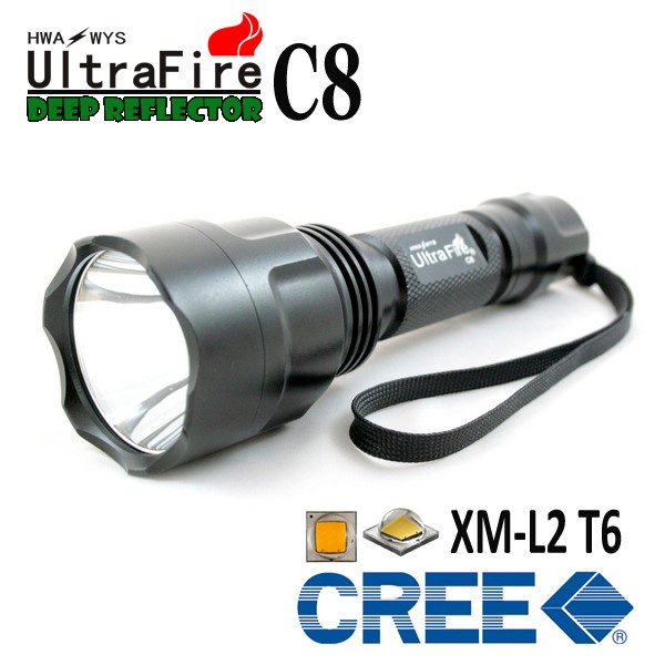 UltraFire C8 DEEP SENTER LED CREE XM-L2 XML2 MEMORY