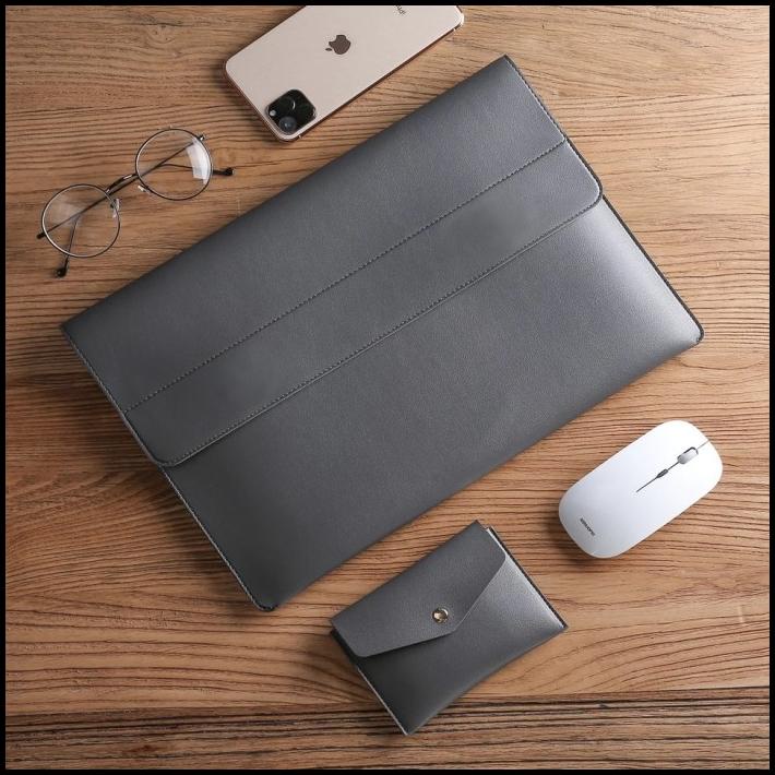 Tas Laptop/Softcase For Apple Macbook 13" Pu Leather - Coklat