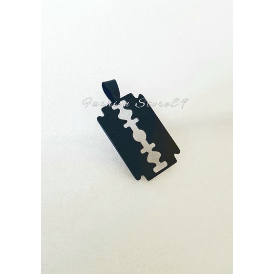 Ready Liontin Silet Titanium antikarat silver emas hitam pria dan wanita liontin kalung