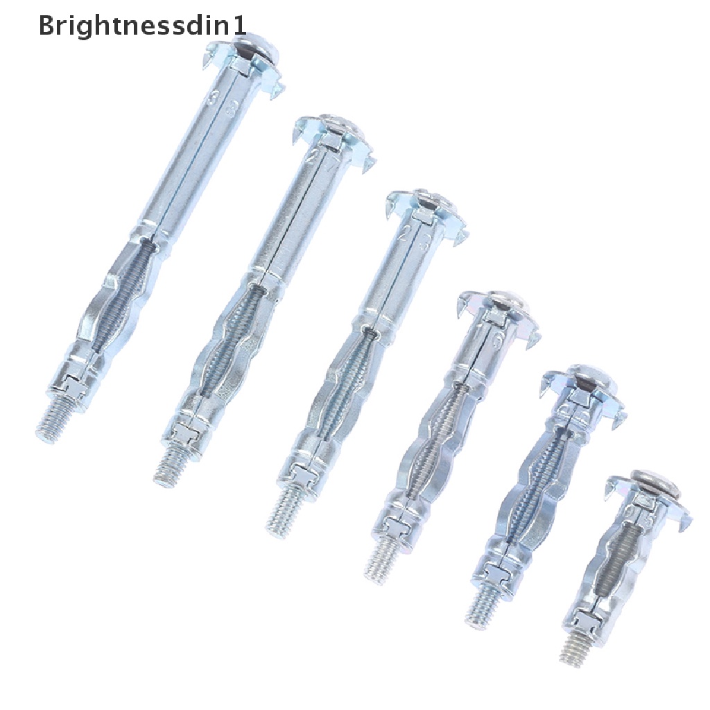 (Brightnessdin1) 10pcs / Set Plug Plasterboard / Drywall M4 Bahan Metal Untuk Dinding
