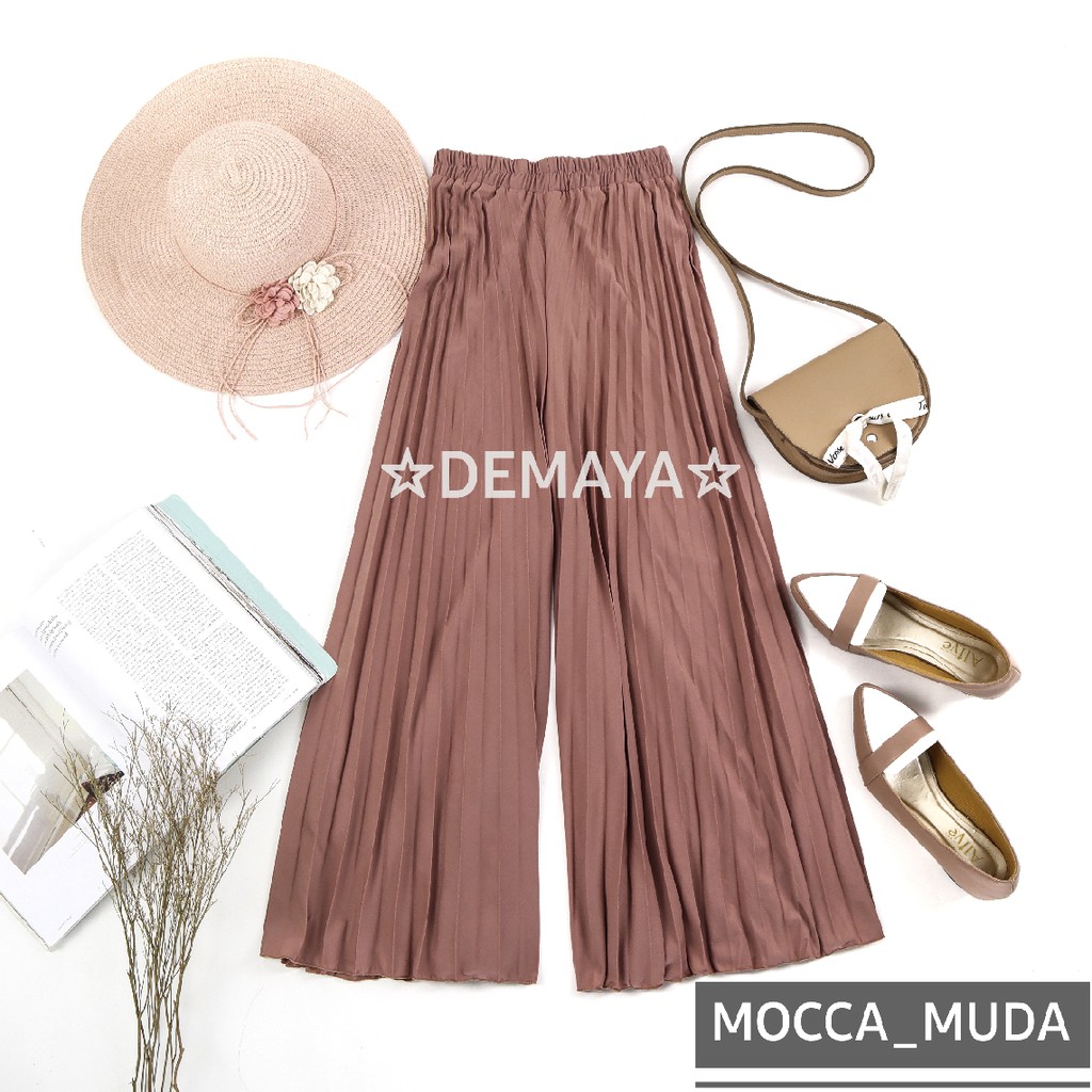 Kulot Plisket Celana Plisket EKONOMIS Demaya 883 Pleats Pant Kulot Prisket Kulot Panjang Plisket