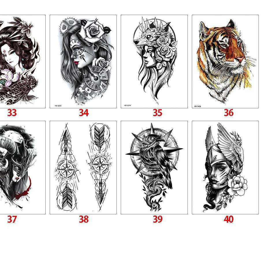COD✔ C.O.D Tato Temporary Ukuran 21x15cm Half Arm Temporary Tattoo/tato temporer produck vyralral