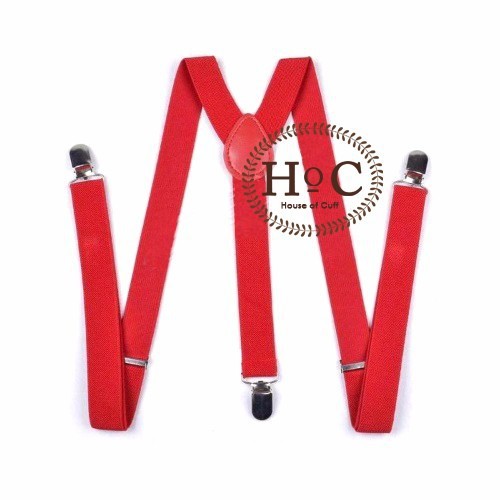 Suspender Gesper Belt Wedding Best Man Red Suspender