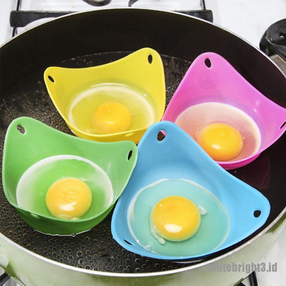 ❤White3 Warna Putih❤ 1pc Alat Perebus Telur Bahan Silikon