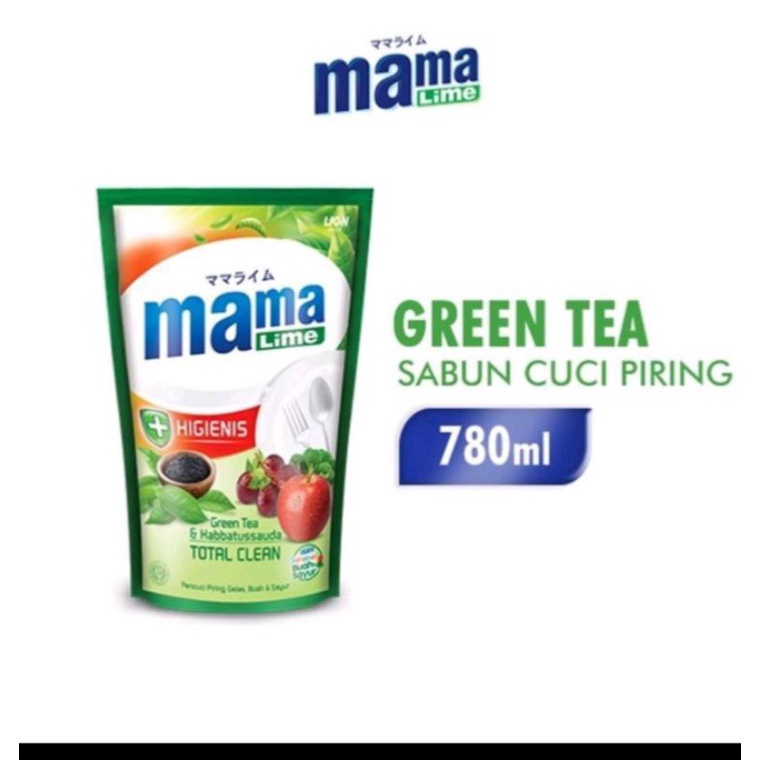 Mama Lemon Green Tea & Habbatussauda Mama Lemon Jeruk Nipis 780 ml mama lime Pencuci Piring