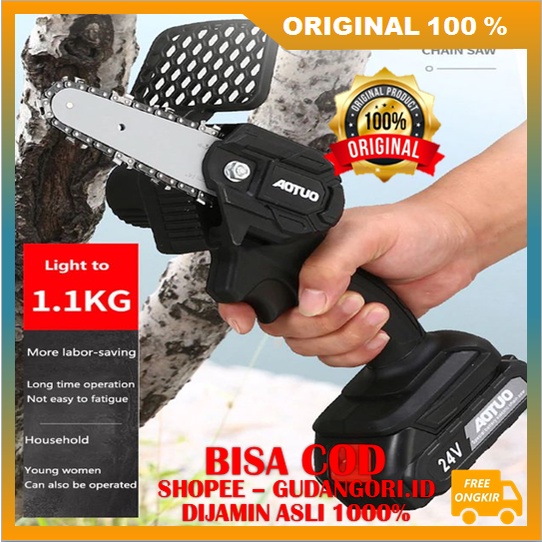 Gergaji Listrik Rantai Elektrik Mesin Gergaji Listrik Mini Portable Cordless Chainsaw ORIGINAL
