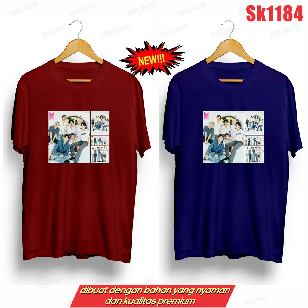 MURAH!!! KAOS KPOP FULL MEMBER SK1184 FG JK RM SG V JIN JM UNISEX COMBED 30S